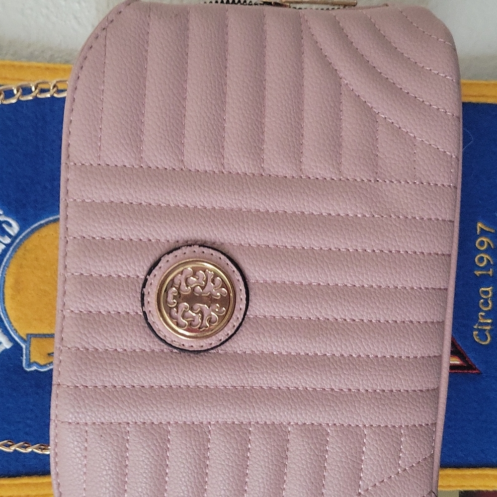 Rose gold chained purse